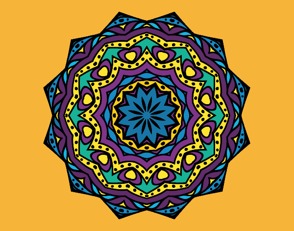 Dibujo Mandala con estratos pintado por CLEONEFER