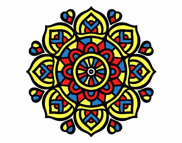Dibujo Mandala para la concentración mental pintado por anagomez10