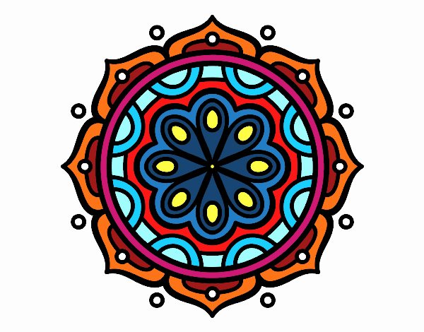 Dibujo Mandala para meditar pintado por Nanchita