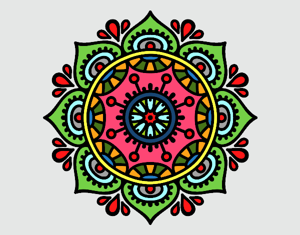 Dibujo Mandala para relajarse pintado por zegis