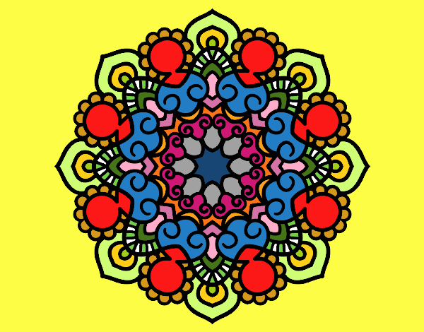 Dibujo Mandala reunión pintado por Nanchita