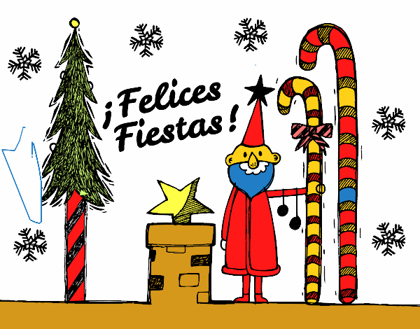 Dibujo Postal Felices Fiestas pintado por mayguz