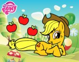 Dibujo Applejack y sus manzanas pintado por Dariabonit