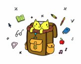 Dibujo Gato dentro de una mochila pintado por Dariabonit