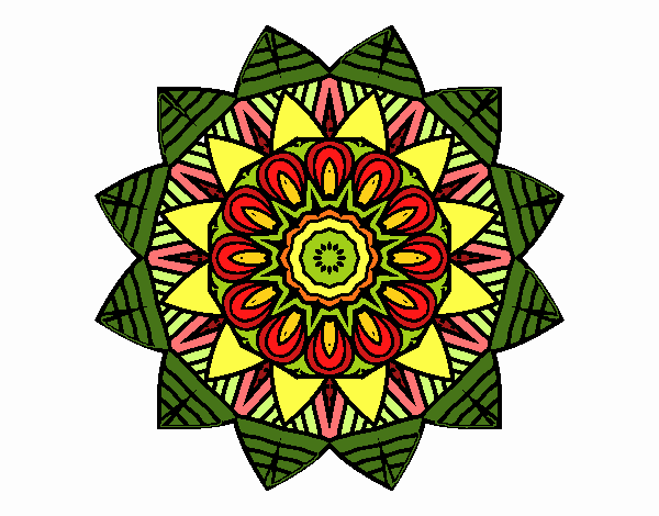 Dibujo Mandala frutal pintado por daniel268