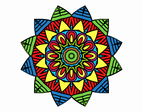Dibujo Mandala frutal pintado por ISAAAAAC