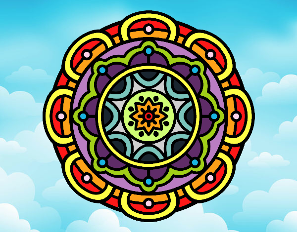 Dibujo Mandala para la relajación mental pintado por Francesita
