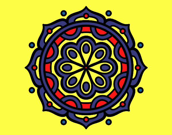 Dibujo Mandala para meditar pintado por CLEONEFER