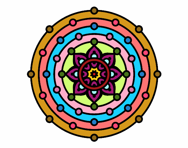 Dibujo Mandala sistema solar pintado por Nicholle