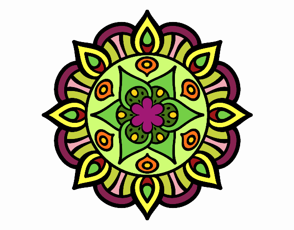 Dibujo Mandala vida vegetal pintado por juliat0set