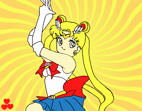 Dibujo Serena de Sailor Moon pintado por adrinette1