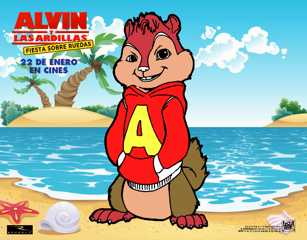 Dibujo Alvin de Alvin y las Ardillas pintado por Xxkenny3xx