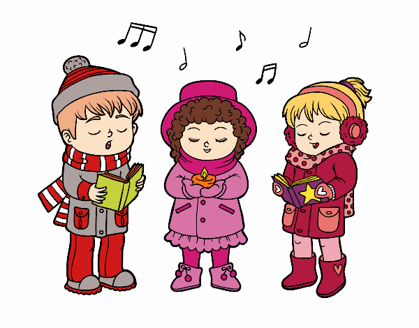 Dibujo Cantantes navideños pintado por AgusNet