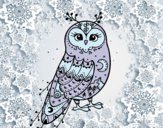 Dibujo Lechuza de invierno pintado por lucia23432