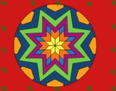 Dibujo Mandala mosaico estrella pintado por eryka
