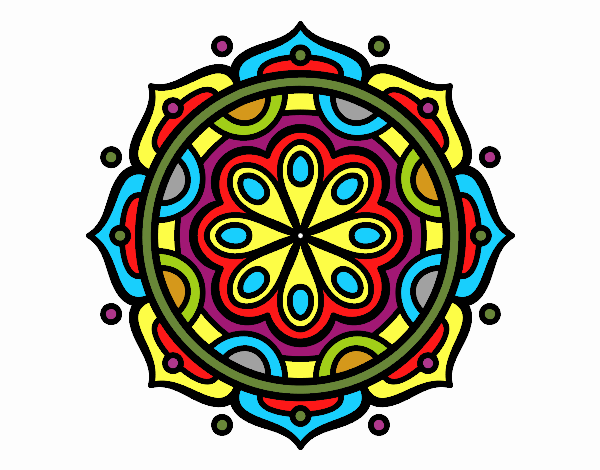 Dibujo Mandala para meditar pintado por juliat0set