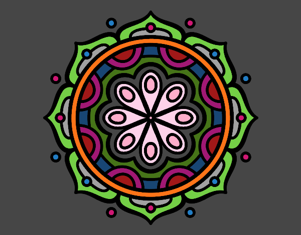 Dibujo Mandala para meditar pintado por Stefania12