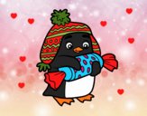 Dibujo Pingüino con caramelo pintado por anahis573