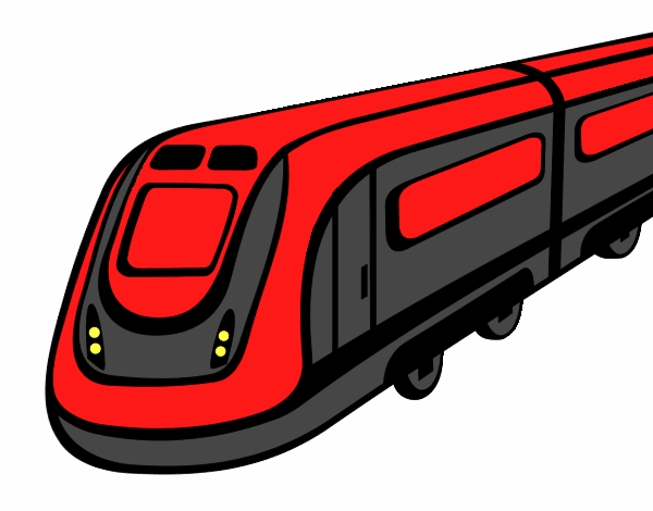 Dibujo Tren de alta velocidad pintado por giancaros