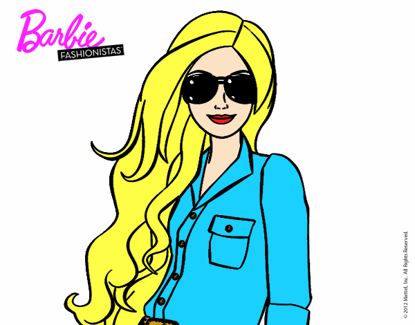 Dibujo Barbie con gafas de sol pintado por soreliz