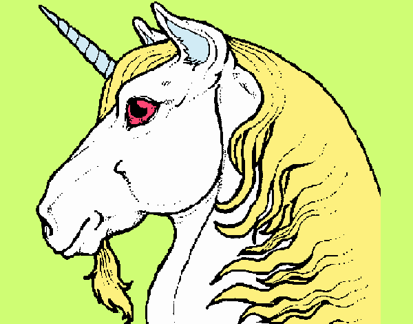 Dibujo Cabeza de unicornio pintado por xXPucchiXx