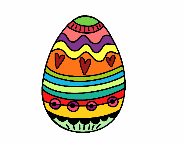 Dibujo Huevo de Pascua para decorar pintado por mendz