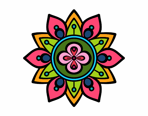 Dibujo Mandala flor de loto pintado por Macaponte