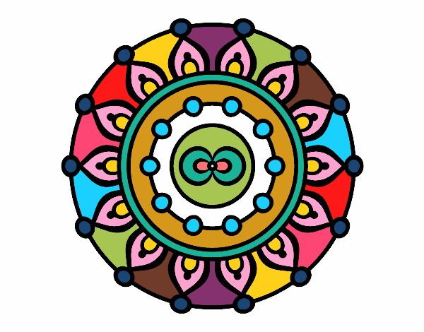 Dibujo Mandala meditación pintado por Macaponte