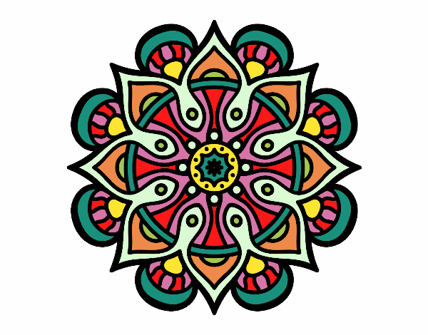 Dibujo Mandala mundo árabe pintado por Uhmy