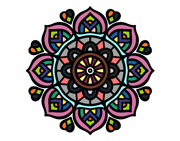 Dibujo Mandala para la concentración mental pintado por Macaponte