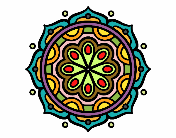 Dibujo Mandala para meditar pintado por Macaponte