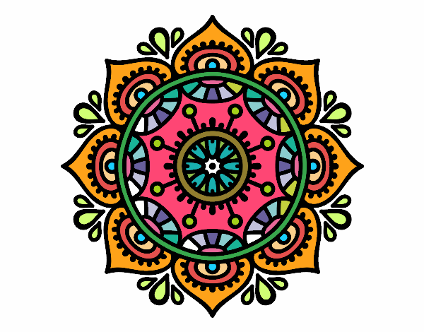 Dibujo Mandala para relajarse pintado por Macaponte