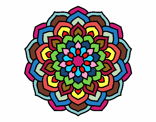 Dibujo Mandala pétalos de flor pintado por Macaponte