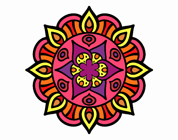 Dibujo Mandala vida vegetal pintado por fiorelaab