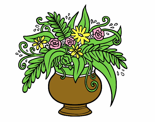 Dibujo Un jarrón con flores pintado por mendz