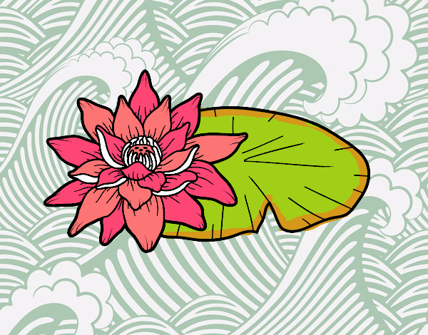 Dibujo Una flor de loto pintado por mandalis