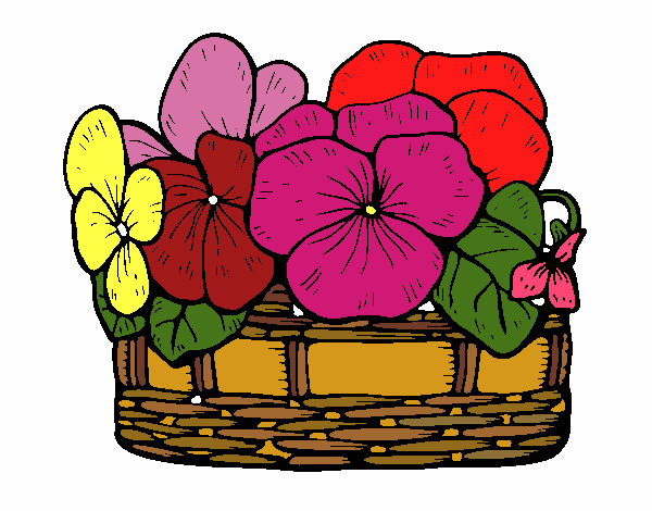 Dibujo Cesta de flores 12 pintado por mendz