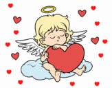 Dibujo Cupido con corazón pintado por RocioNayla