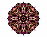 Dibujo Mandala para la concentración pintado por mendz