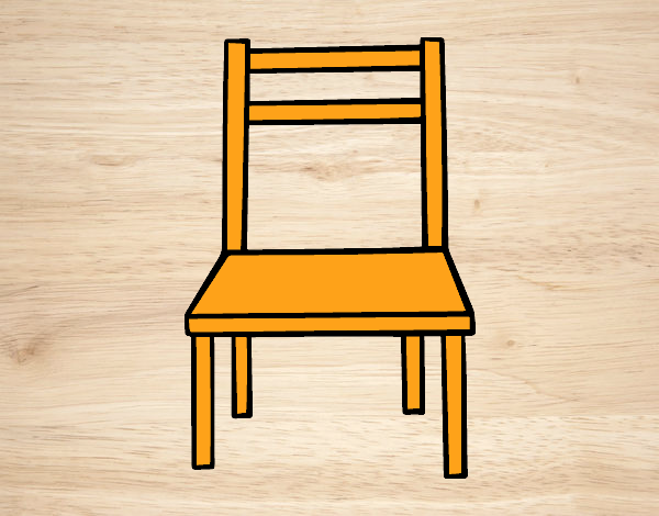 Una silla de madera