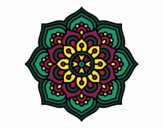 Dibujo Mandala flor de la concentración pintado por CLEONEFER