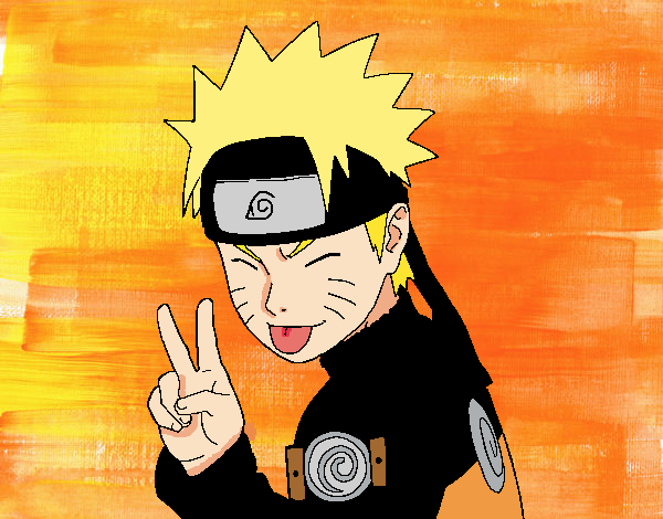 Dibujo Naruto sacando lengua pintado por Sakura111