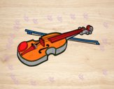 Dibujo Violín Stradivarius pintado por mendz