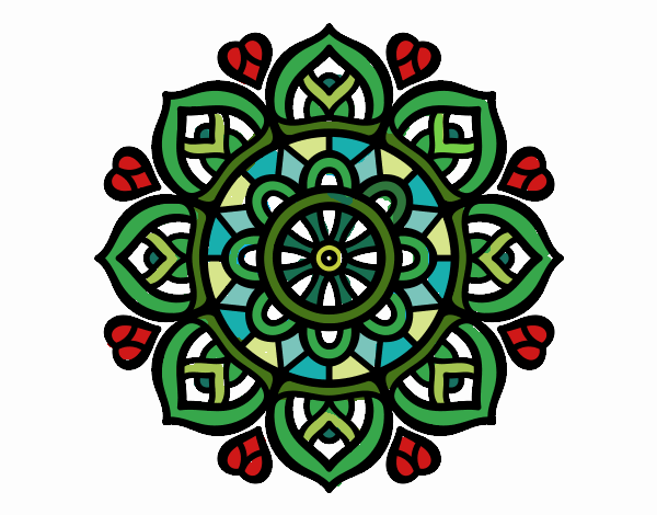 Dibujo Mandala para la concentración mental pintado por Kapptan