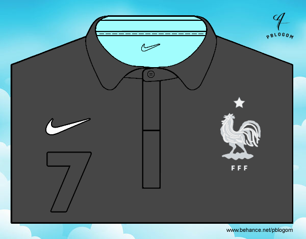 Camiseta del mundial de fútbol 2014 de Francia