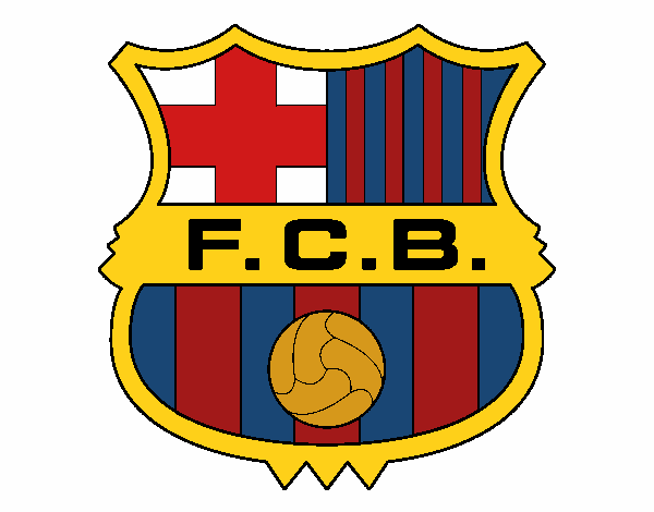 Dibujo Escudo del F.C. Barcelona pintado por FOXYCUTE