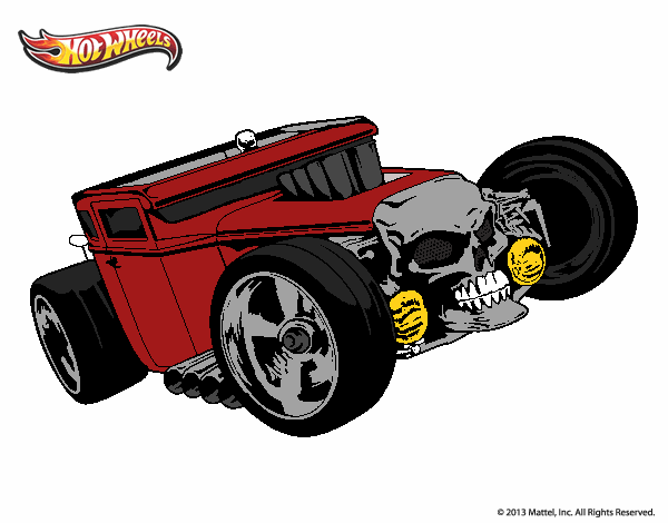 Dibujo Hot Wheels Bone Shaker pintado por FOXYCUTE
