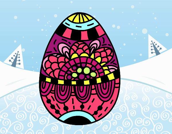 Un huevo de Pascua floral