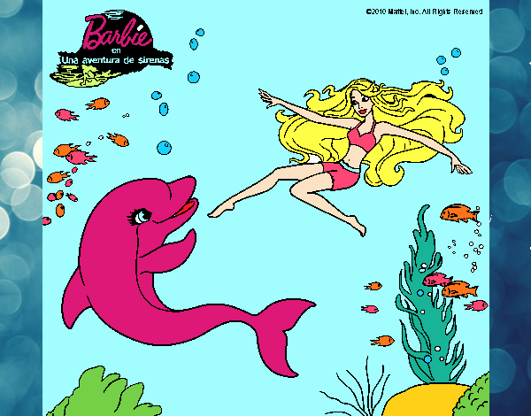 barbie y  su  delfin perla   