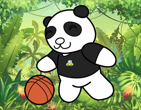 Panda con pelota